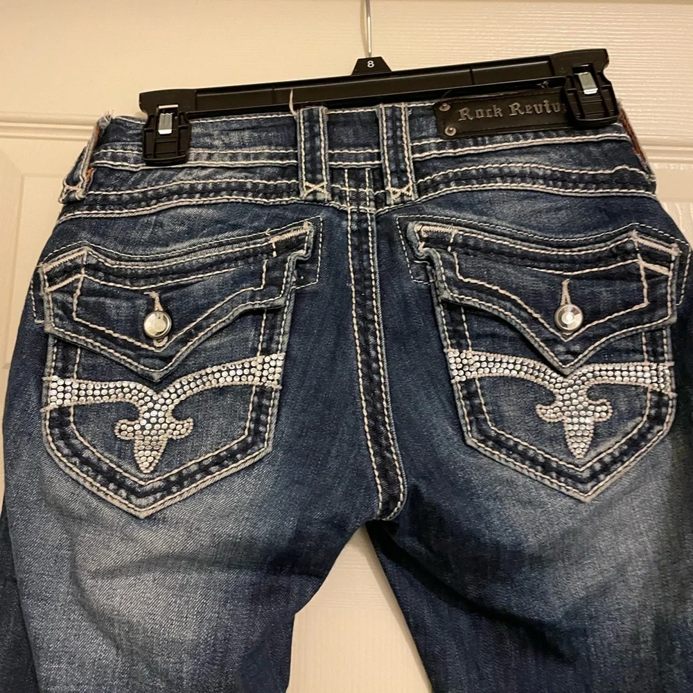 Buckle Sparkly Rock Revival Jeans - Picture 3 of 7